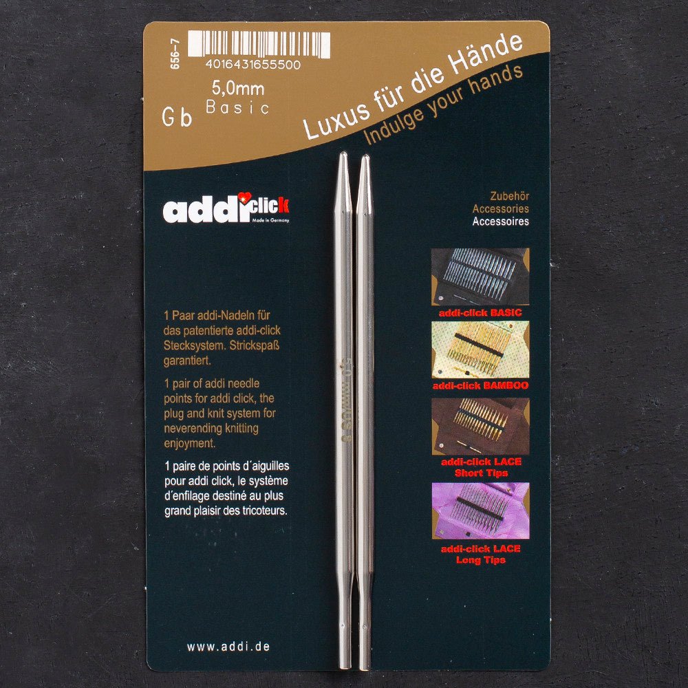 Addi Click Basic 5mm Misinalı Şiş Ucu - 656-7 - Hobium